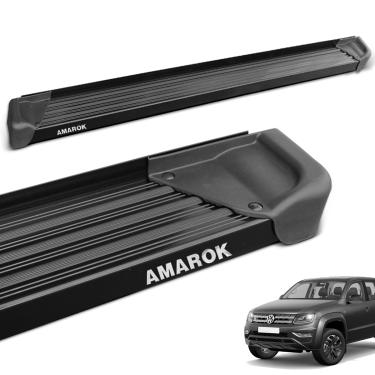 Imagem de Estribo Lateral Amarok CD 2010 a 2025 Aluminio Preto A3