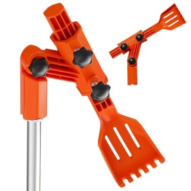 Imagem de Limpador de calhas multiangulares, ferramentas de limpeza de calhas do solo, colher e escova de calha e mini ancinho para limpeza de calhas de chuva e remoção de folhas do protetor de calha