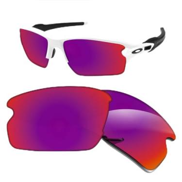 Imagem de Biyxpiv Lentes de substituição de 1,5 mm compatíveis com óculos de sol Oakley Flak 2.0 XXL OO9488 63 mm, antirriscos, Midnight Sun espelhado