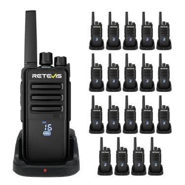 Imagem de Retevis RT68H Walkie Talkie de longo alcance, rádio bidirecional recarregável, visualização, facilidade de uso, visor LED oculto, chaveiro, VOX, rádios bidirecionais resistentes para adultos para