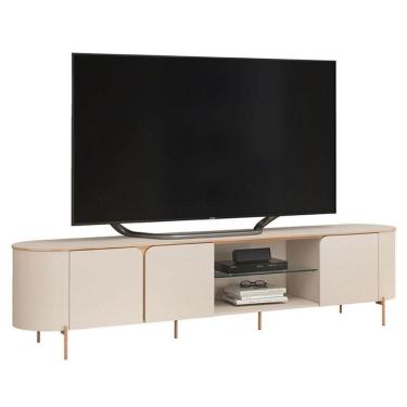 Imagem de Rack Bancada Para Sala Ariana Off White - Dj Móveis