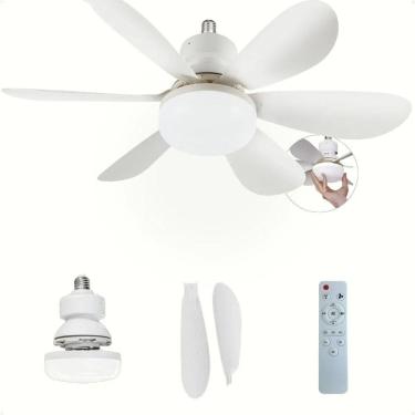 Imagem de Lâmpada Led Com Ventilador De Teto Controle 80w E27 Bivolt