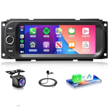 Imagem de Rádio de carro para Dodge RAM 2002-2006, para Jeep Wrangler 2003-2006, Jeep Grand Cherokee 1999-2004, Android 13 Car Stereo, tela sensível ao toque IPS de 6,86 nch, Carplay/Android Auto, câmera