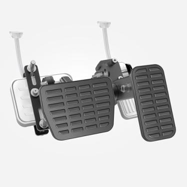 Imagem de OceanicEcho Extensores de pedal a gás e freio para motoristas curtos | Serve para carros, kart, brinquedos de passeio | Comprimento e ângulo ajustáveis para pedais de freio e acelerador de veículos