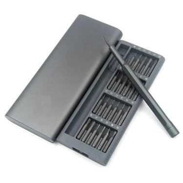 Imagem de Conjunto de Chaves de Fenda Magnéticas 25 em 1 para Eletrônicos, Celulares e Notebooks - 24 Pontas de Precisão, Estojo Compacto, Chave Tipo Caneta, Pontas Fenda, Philips, Torx, Allen e Y