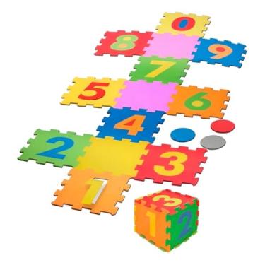 Imagem de Tapete Infantil Amarelinha Eva Brincadeira Educativo Criança Diversão