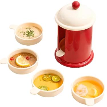 Imagem de kumet Conjunto de 5 mini tigelas de mergulho, prato pequeno de 8 cm, design elegante, perfeito para sushi, condimentos, churrasco, ketchup