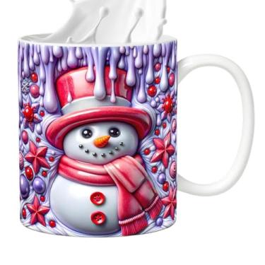 Imagem de Copos de Natal, Copos de cerâmica para bonecos de neve - Cerveja 350ml de cerâmica bebendo caneca - Xícaras de chá quente, caneca de café de viagem para leite, água gelada, suco, café, chá
