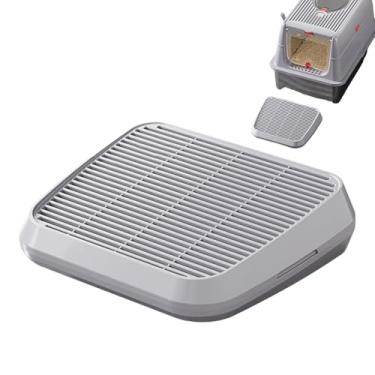 Imagem de Coletor de areia, rampa de tapete coletor de areia para gatos, bandeja elevada de camada dupla com função de filtro, armadilha antiderrapante, suprimentos de limpeza fácil para raças idosas pequenas