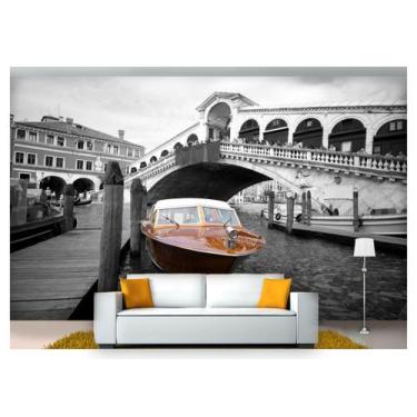 Imagem de Papel De Parede Cidade Veneza Barco Lancha 3D Ncd165 - Você Decora