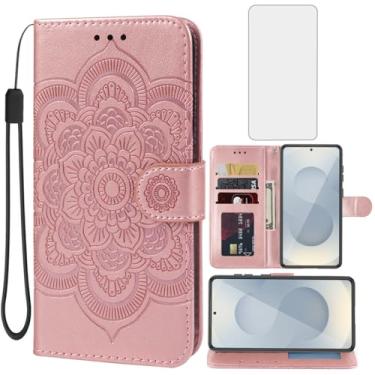 Imagem de Bohefo Capa para Galaxy S25 Edge/Galaxy S25 Slim SM-S937U1 Capa carteira com protetor de tela de vidro temperado couro flip suporte para cartão de crédito capa de telefone para Samsung Galaxy S25Edge