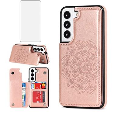 Imagem de Asuwish Capa de telefone para Samsung Galaxy S23 FE 5G com protetor de tela de vidro temperado e capa carteira de couro flip suporte para cartão de crédito acessórios de celular S 23 EF S23FE 23S