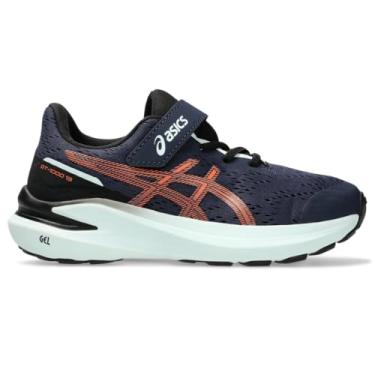 Imagem de ASICS Tênis de corrida infantil GT-1000 13 Grade escolar, Midnight/Nova Orange, 2 Little Kid