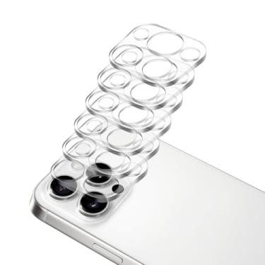 Imagem de Protetor de lente de câmera para iPhone 12 Pro de 6,1 polegadas, vidro temperado 9H, transparente HD, antiarranhões, compatível com capas, não afeta fotos noturnas, pacote com 6
