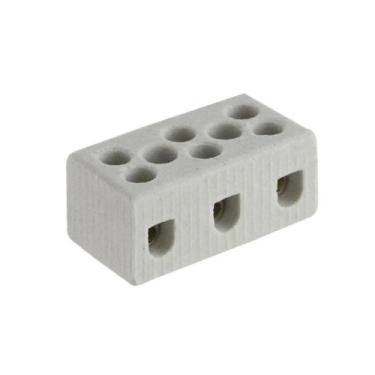 Imagem de Conector De Porcelana Para Chuveiros 10mm 3 Polos 10A Melfi Bestfer