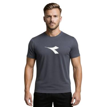 Imagem de Camiseta Diadora Big Logo Masculina - Chumbo XGG-Masculino