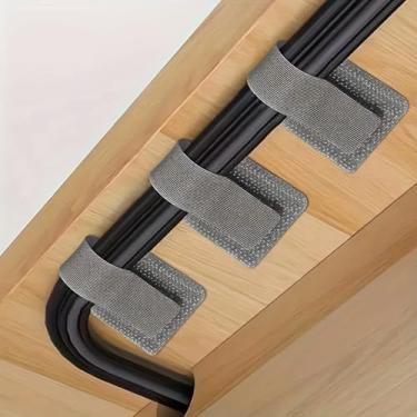 Imagem de Organizador de cabos de 10 peças - Artefato de armazenamento de cabos de dados para computador de mesa - Fixador de roteamento de cabos de rede de fio de abraçadeira