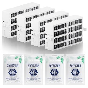 Imagem de Funmit W10311524 Filtro de ar para refrigerador de fluxo de ar feito com substituição de carbono ativado para Whirlpool AIR1, pacote com 4
