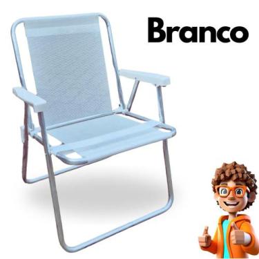Imagem de Cadeira de Praia Alta em Alumínio Tecido Sannet Liso Até 120Kg - Essen