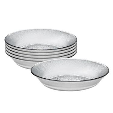 Imagem de Jogo 6 Prato Fundo De Vidro Acquamarine Transparente 19,5cm Class Home