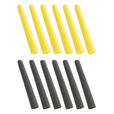 Imagem de Generic 12 peças de de proteção para postes de trampolim, tubos de espuma, almofadas leves, acolchoamento para crianças, acessórios para trampolim, Preto E Amarelo