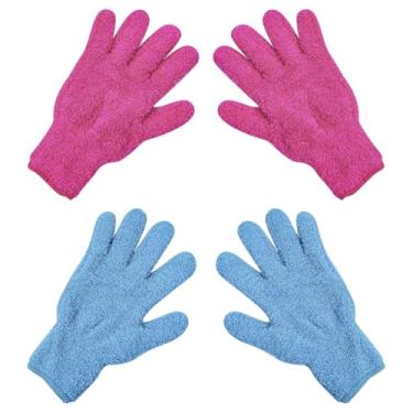 Imagem de ccHuDE 2 pares de luvas de microfibra para limpeza doméstica grandes luvas de cozinha reutilizáveis luvas de cozinha luvas reutilizáveis laváveis luvas de lavagem de carro para persianas de plantas