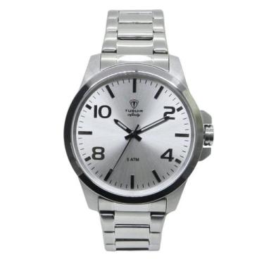 Imagem de Relógio Masculino de Aço Tuguir Infinity 6117G Prata Branco