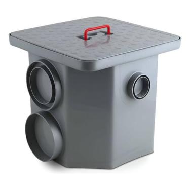 Imagem de Caixa De Gordura Roma 6057-3 12l Com Cesto Cinza