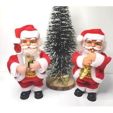 Imagem de Papai Noel Musical Decorativo com Som Natalino – Enfeite de Natal para Mesa, Estante e Árvore