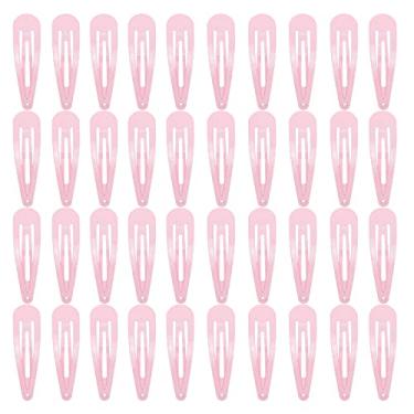 Imagem de Pacote com 40 presilhas de cabelo, presilhas de cabelo em forma de gota d'água de aderência forte para mulheres, essenciais invisíveis em forma de U, cabelo grosso e fino para uso diário, acessórios