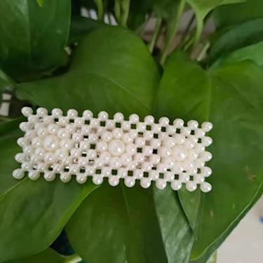 Imagem de Yinhing Presilhas de Cabelo de Pérola Falsa, Presilhas Laterais Elegantes, Acessórios de Cabelo Com Design Suave e Suave, para Mulheres, Meninas, Festa Diária de (Três pequenas flores)