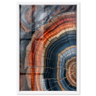 Imagem de Earth's Core IV Shadowbox Print Coastal Wall Art por Art Remedy, moldura branca, 21 x 31