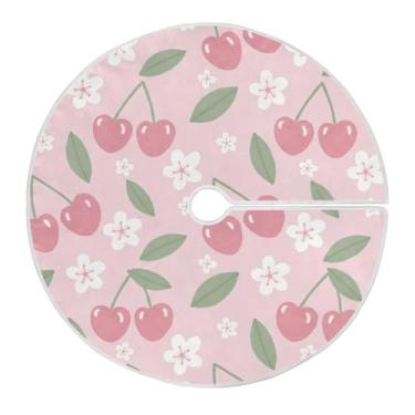 Imagem de Blueangle Saia de cerejeira rosa dos namorados de 90 cm - decoração de árvore de férias de poliéster macio e resistente a rugas (603)