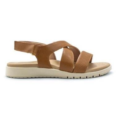 Imagem de Sandália Usaflex Feminina Em Couro Textura Fecho-Flex AL3702-Feminino