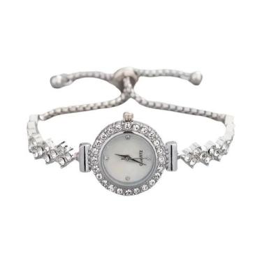 Imagem de Relógio De Quartzo Feminino Elegante Dourado Com Pulseira Luxuosa Deco