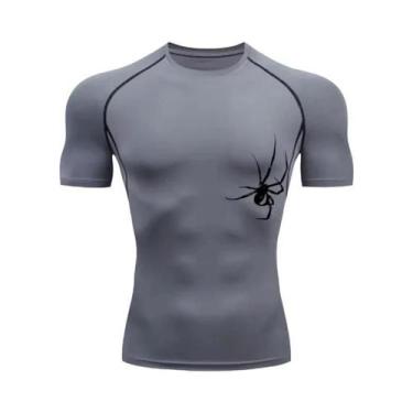 Imagem de Camiseta De Compressão Masculina De Secagem Rápida Para Corrida, Fitne
