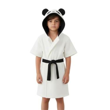 Imagem de Toalha Roupão Infantil Bebe Criança Piscina Capuz Bichinho