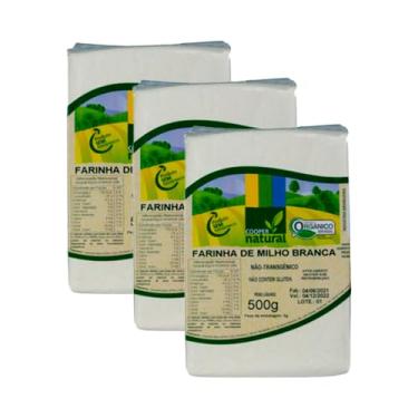 Imagem de Kit 3X: Farinha de Milho Branca Orgânica Coopernatural 500g