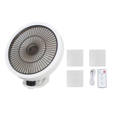 Imagem de Solinder Ventilador Pequeno de Montagem Em Parede Com Controle Remoto, Luz Noturna, 3 Velocidades para Garagem de Escritório Doméstico Em Quarto Trailer, Ventilador Circulador Ar