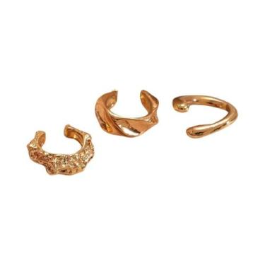 Imagem de Brincos Irregulares De 3 Peças Para Mulheres, Sem Perfurações, Joias D