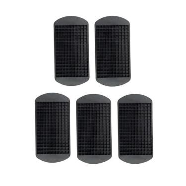 Imagem de Kit 5 x Formas Silicone Gelo 160 Mini Cubos 1cm Bar Drinks - ATMX