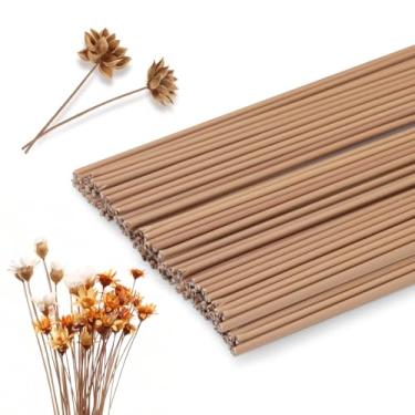 Imagem de 100 peças de fio floral amarelo 15,7 pol/40 cm, 2 calibre 0,07 pol/2 mm de espessura florista hastes de flores para arranjos de flores artificiais de papel DIY artesanato buquê embrulho grinalda