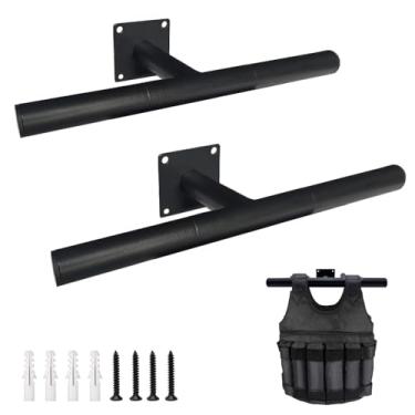 Imagem de Mibcocny Suporte de parede para colete de peso, suporte de equipamento de polícia resistente, gancho de armadura corporal, acessórios táticos de suporte de placa para mochila, academia, treino em casa