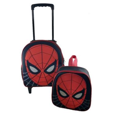 Imagem de Kit Mochila Escolar Homem Aranha Máscara Baby Menino - DB