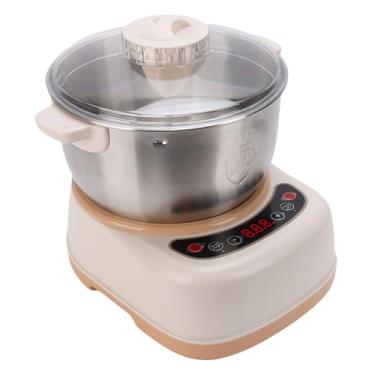 Imagem de AUNMAS Máquina de Massa Elétrica 120W 5L, Misturador de Massa Automático de Aço Inoxidável, Máquina de Amassar Farinha Com Função de Fermentação para Pizza, Pão, Bolo, Panqueca (Plugue UE 220V)