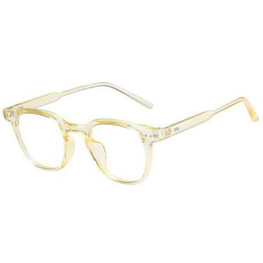 Imagem de Óculos de Sol com Pequenos Rebites, Proteção UV400, para Esportes ao Ar Livre, Corrida e Ciclismo, Amarelo e Transparente, Unissex.