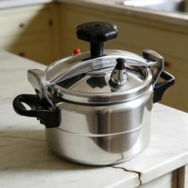 Imagem de Panela de pressão e lata de alumínio premium, capacidade 3L-15L, válvula de liberação segura, recursos multiprotetores, compatível com fogões a gás e indução (4,23 litros)