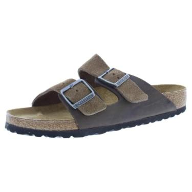 Imagem de Birkenstock Sandália de palmilha macia unissex para adultos Arizona, Dark Tea, 12-12.5
