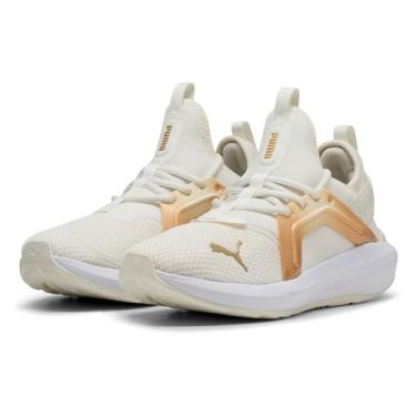 Imagem de PUMA Tênis de corrida feminino, Branco Quente PUMA Ouro PUMA Preto, 36