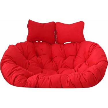Imagem de Almofada de substituição impermeável para cadeira suspensa dupla em formato de ovo, 150 x 110 cm (59 x 43 polegadas), almofada para rede de 2 lugares (150 x 110 cm/59 x 43 polegadas)